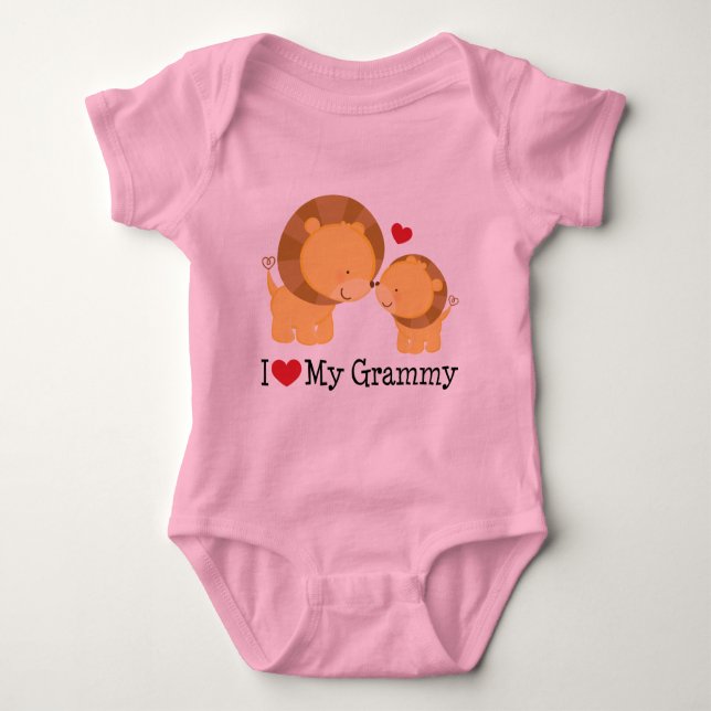I Liebe mein Grammy Geschenk Baby Strampler (Vorderseite)