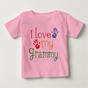 I Liebe mein Grammy Handprints Baby T-shirt