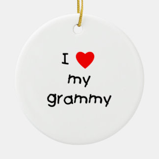 I Liebe mein Grammy Keramikornament