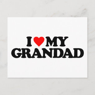 I LIEBE MEIN GRANDAD POSTKARTE