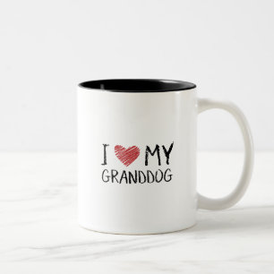 I Liebe mein Granddog Zweifarbige Tasse