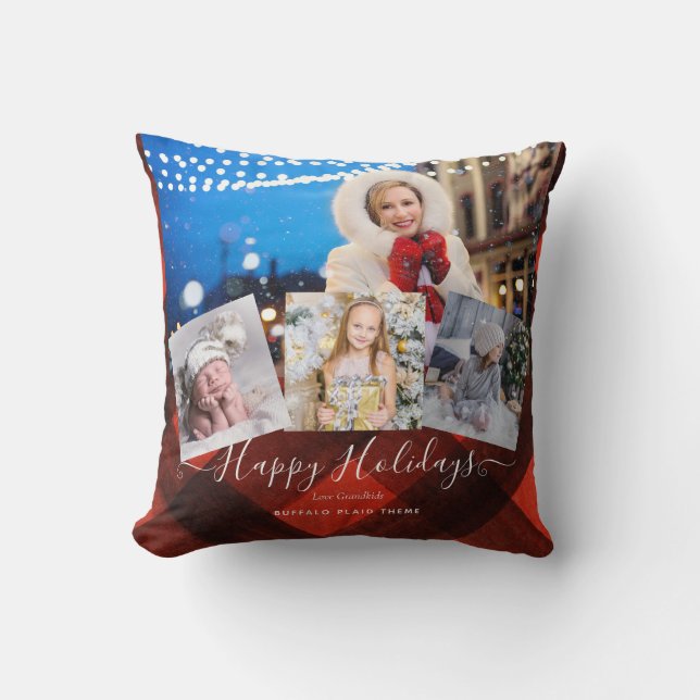 I Liebe Mein GRANDMA - FOTO COLLAGE Großeltern-Ges Kissen (Vorderseite)