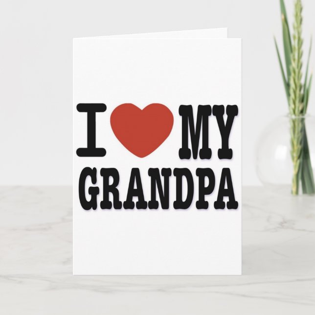 I LIEBE MEIN GRANDPA KARTE (Vorderseite)