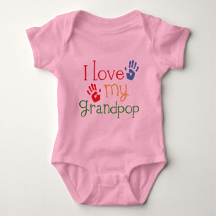 I Liebe mein Grandpop (Handprints) Baby Strampler