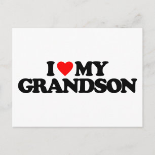 I LIEBE MEIN GRANDSON POSTKARTE