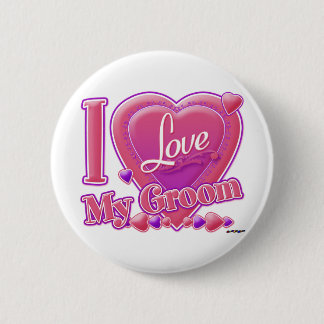 I Liebe Mein Gräuel rosa/lila - Herz Button