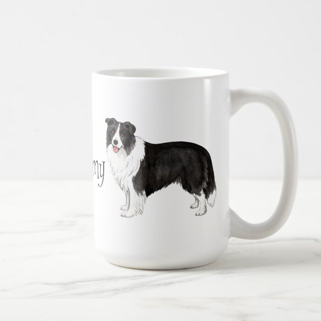 I Liebe mein Grenzcollie Kaffeetasse (Rechts)