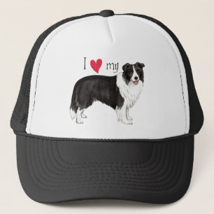 I Liebe mein Grenzcollie Truckerkappe