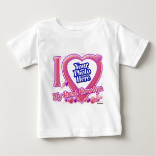 I Liebe Mein großer Großvater rosa/lila - Foto Baby T-shirt