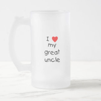 I Liebe mein großer Onkel Mattglas Bierglas
