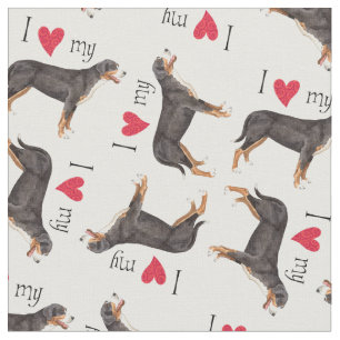 I Liebe mein größerer Schweizer Gebirgshund Stoff