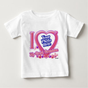 I Liebe Mein großes Oma rosa/lila - Foto Baby T-shirt