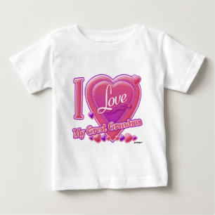 I Liebe Mein großes Oma rosa/lila - Herz Baby T-shirt