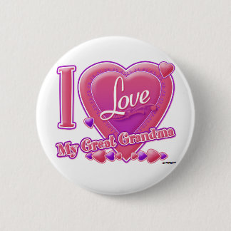 I Liebe Mein großes Oma rosa/lila - Herz Button