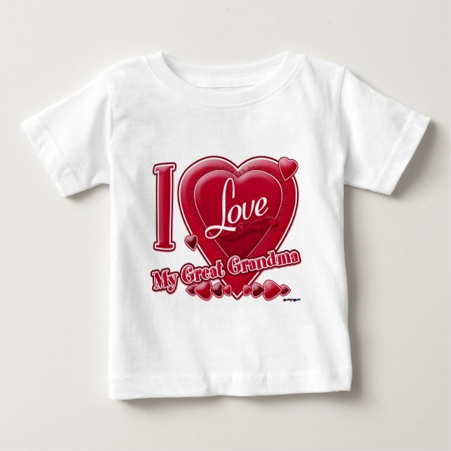 I Liebe Mein großes Oma rot - Herz Baby T-shirt (Vorderseite)