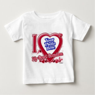 I Liebe Mein großes Oma rotes Herz - Foto Baby T-shirt