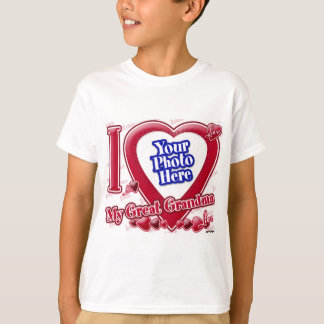 I Liebe Mein großes Oma rotes Herz - Foto T-Shirt