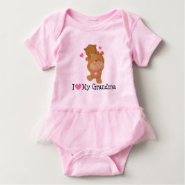I Liebe mein Großmutterbabymädchen Tutu-T-Shirt Baby Strampler