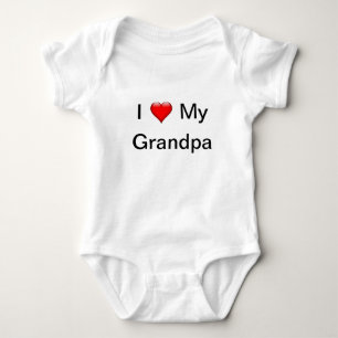 I Liebe mein Großvater Baby Strampler