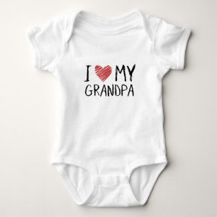I Liebe mein Großvater Baby Strampler