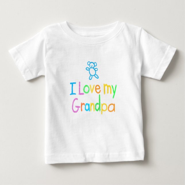 I Liebe mein Großvater Baby T-shirt (Vorderseite)