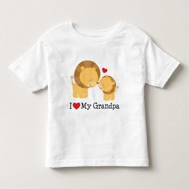 I Liebe mein Großvater-Geschenk Kleinkind T-shirt (Vorderseite)