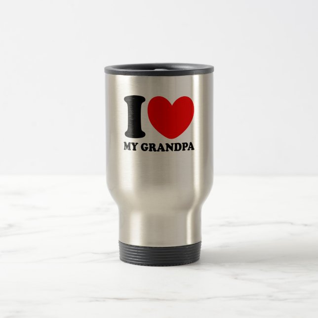 I Liebe mein Großvater Reisebecher (Mittel)