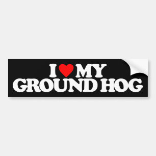 I LIEBE MEIN GROUNDHOG AUTOAUFKLEBER