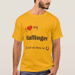 I Liebe mein Haflinger (weibliches Pferd) T-Shirt