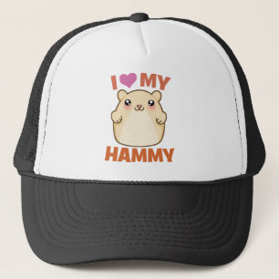 I Liebe mein Hammy Truckerkappe