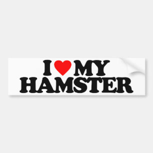 I LIEBE MEIN HAMSTER AUTOAUFKLEBER