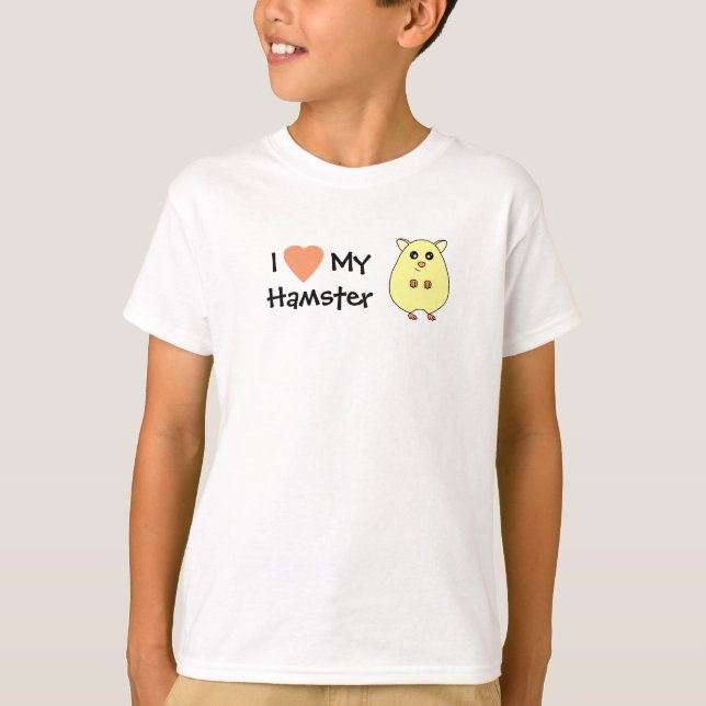 I Liebe mein Hamster-Mädchen-T - Shirt (Vorderseite)