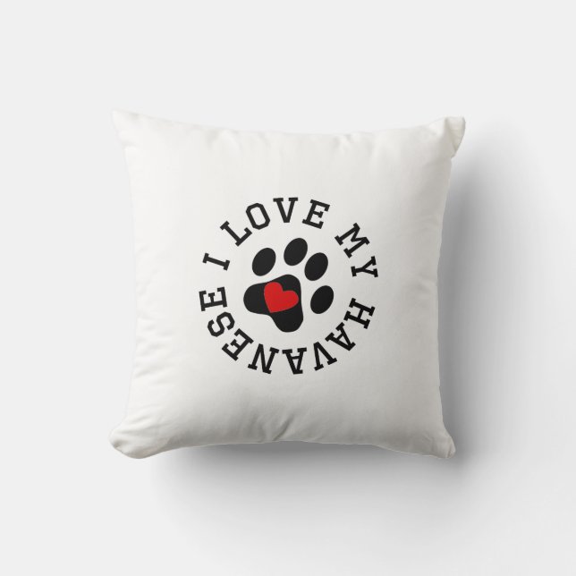 I Liebe mein Havanese Kissen (Vorderseite)