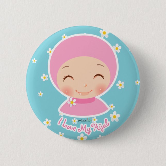 I Liebe mein Hijab Button (Vorderseite)