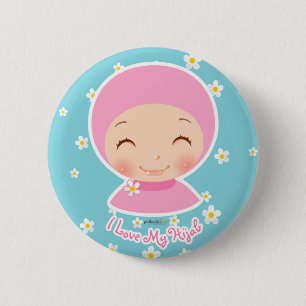 I Liebe mein Hijab Button