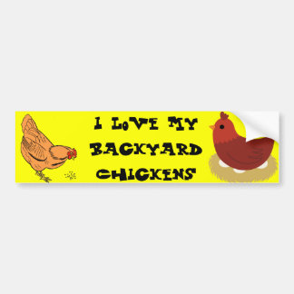 I Liebe mein Hinterhof-Huhn-Autoaufkleber Autoaufkleber