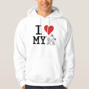 I Liebe mein HockeyGoalieHoodie Hoodie