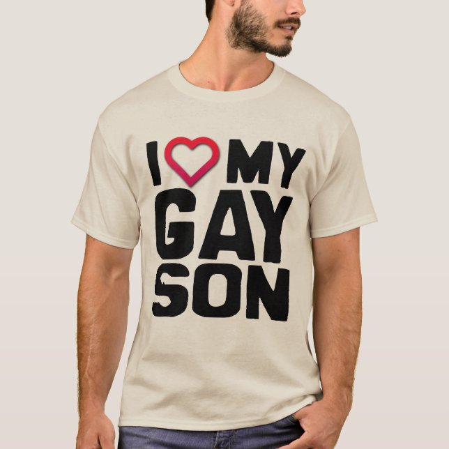 I LIEBE MEIN HOMOSEXUELLER SOHN - T-Shirt (Vorderseite)