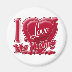 I Liebe Mein Hubby rot - Herz Magnet