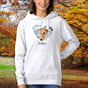 I Liebe Mein Hund Personalisiert Niedlich Heart Pe Hoodie