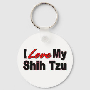 I Liebe mein HundeSchlüsselanhänger Shih Tzu Schlüsselanhänger