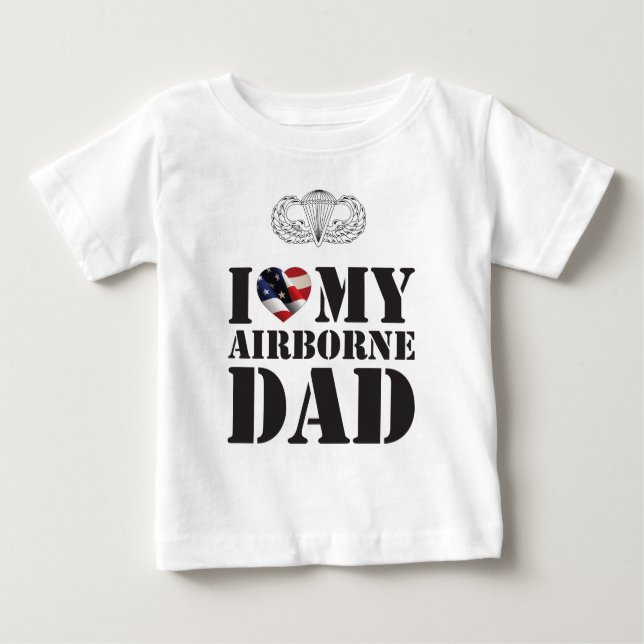 I LIEBE MEIN IM FLUGZEUG VATER BABY T-SHIRT (Vorderseite)