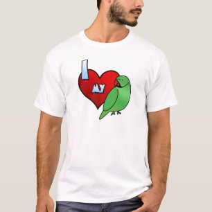 I Liebe mein indisches Ringneck Parakeet-T-Shirt T-Shirt