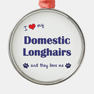 I Liebe mein inländisches Longhairs (mehrfache Ornament Aus Metall