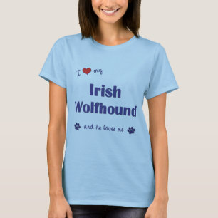 I Liebe mein irischer Wolfhound (männlicher Hund) T-Shirt