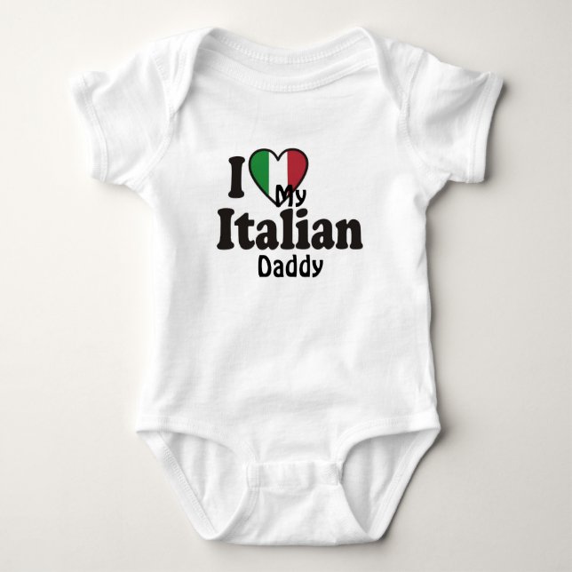I Liebe mein italienischer Vati Baby Strampler (Vorderseite)