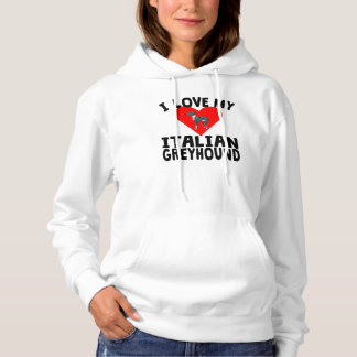 I Liebe Mein italienischer Windhund Hoodie
