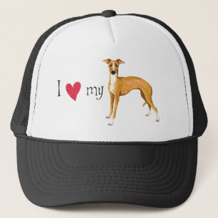 I Liebe mein italienischer Windhund Truckerkappe