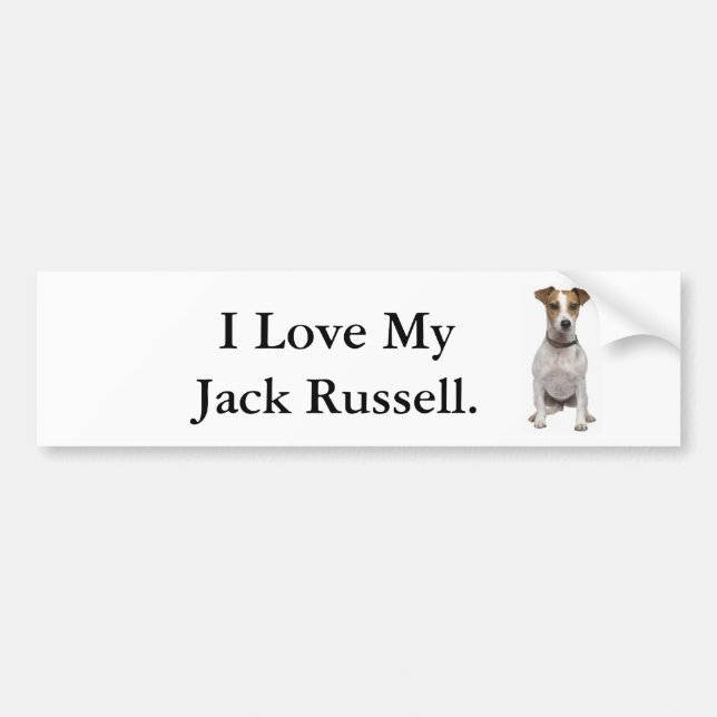 I Liebe mein Jack Russell Autoaufkleber (Vorne)