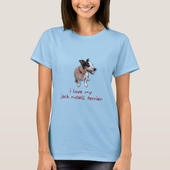 I Liebe mein Jack russell Terrier T-Shirt (Vorderseite)